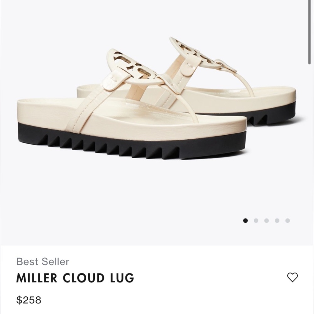 NWT Tory Burch Miller Cloud Lug Sandals